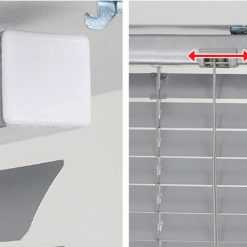 Màn lá nhôm màu xám