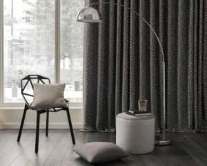 Kiểu dáng rèm màu xám hiện đại