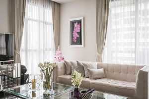 rèm vải phòng khách quận 2