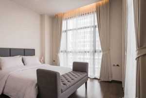 Rèm vải cao cấp phòng ngủ 2 lớp