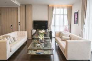 Rèm vải 2 lớp phòng khách căn hộ