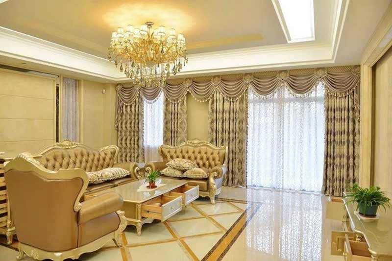 Rèm phòng khách tân cổ điển Rèm cửa sổ cổ điển