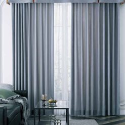 Rèm vải hiện đại giá rẻ đẹp màu xám RGR18