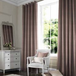 rèm vải giá rẻ đẹp màu nâu TPHCM RGR14