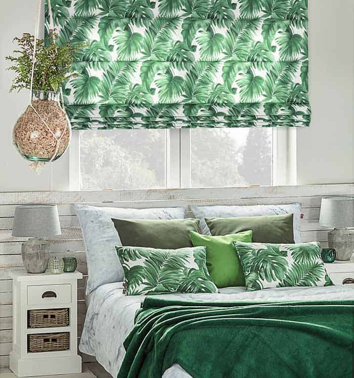 Rèm cửa phòng ngủ hoa lá thiên nhiên