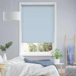 rèm cuốn nhựa chống nắng màu xanh