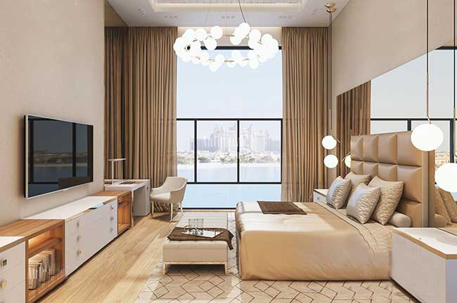 rèm phòng ngủ biệt thự hiện đại