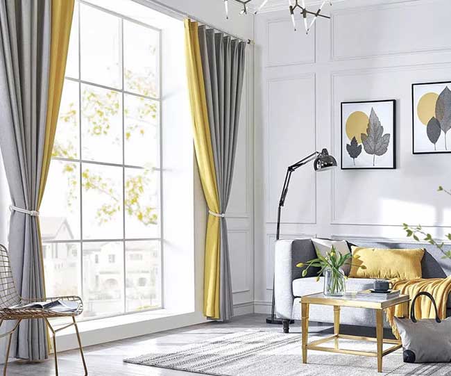 rèm cửa trong nội thất phòng khách