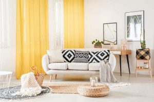 Màu rèm cho tường màu trắng