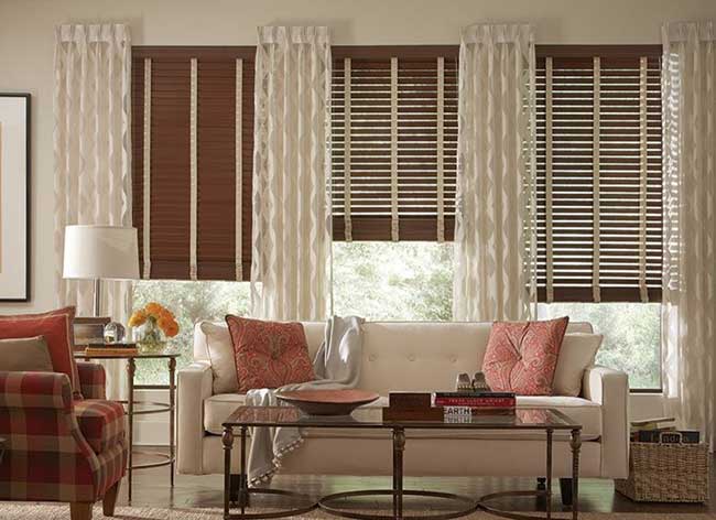 Rèm gỗ giá rẻ dây thang lớn