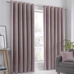 rèm vải đẹp màu hồng phấn